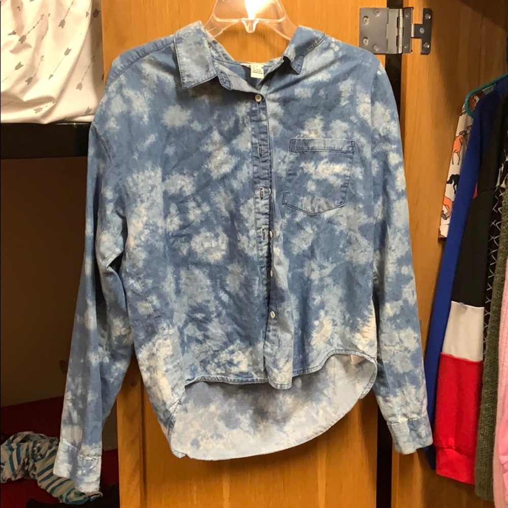 Jean washes out button up